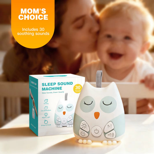 Bærbar Genopladelig Cry-Sensor Baby Lydmaskine (30 Lyde)