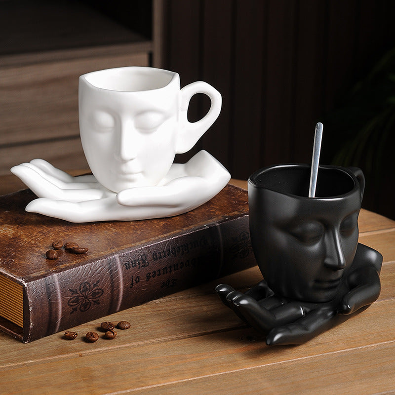 Kaffekunst - Keramische handduftende Kaffeetasse