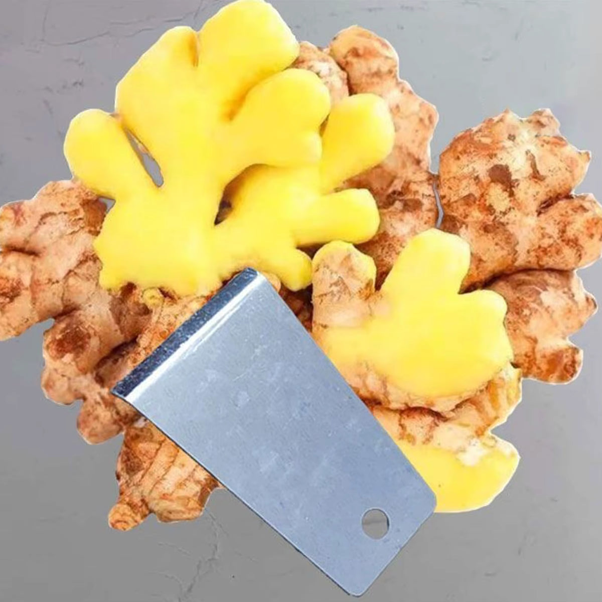 Ergonomischer und rutschfester Ingwerschäler aus Edelstahl