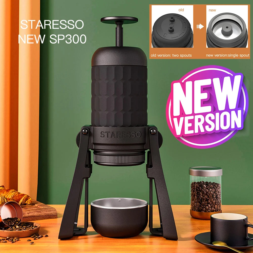 Tragbare manuelle Espressomaschine für zwei Shots (180 ml)