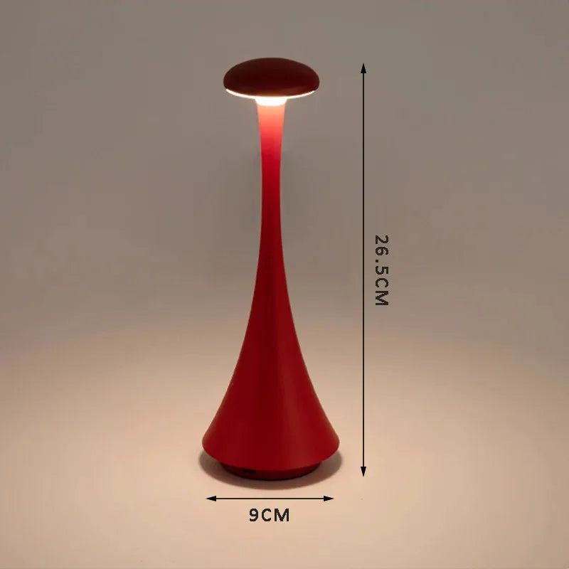 Touch-dimmable, wiederaufladbare Pilz-Tischlampe