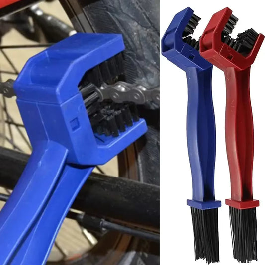 Ergonomische und langlebige 3-seitige Kettenreinigungsbürste für Motorräder