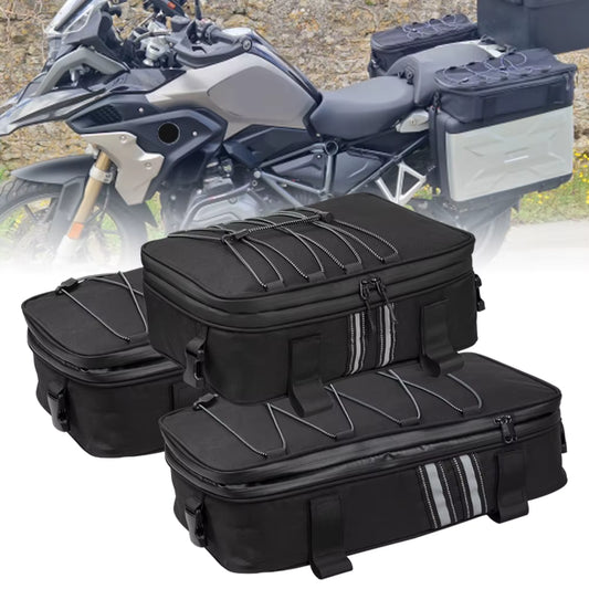 Teflonbeschichtete, erweiterbare Cordura-Motorrad-Heck- und Seitentasche (20 l)