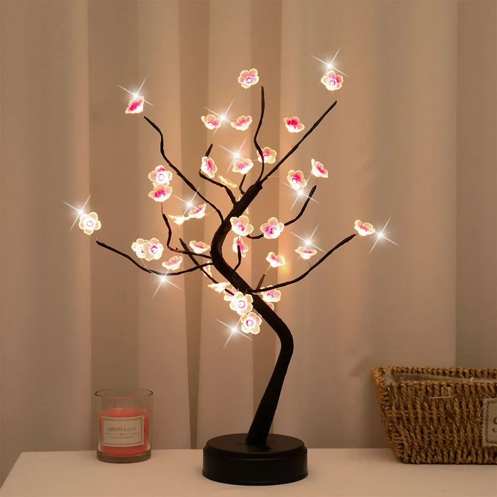 Kirschblüten-Touch-LED-Tischlampe (USB/Batterie)