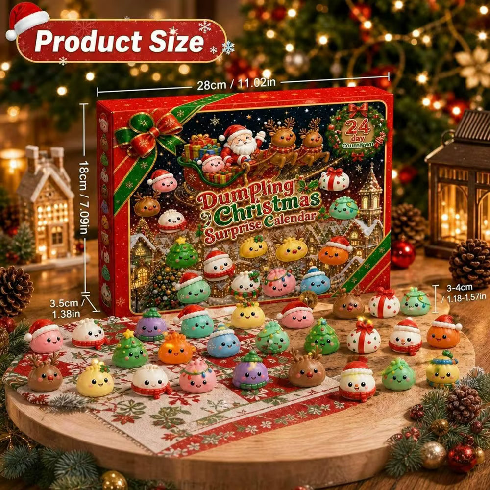 Stressabbau 24-tägiger Dumpling-Squishy-Adventskalender