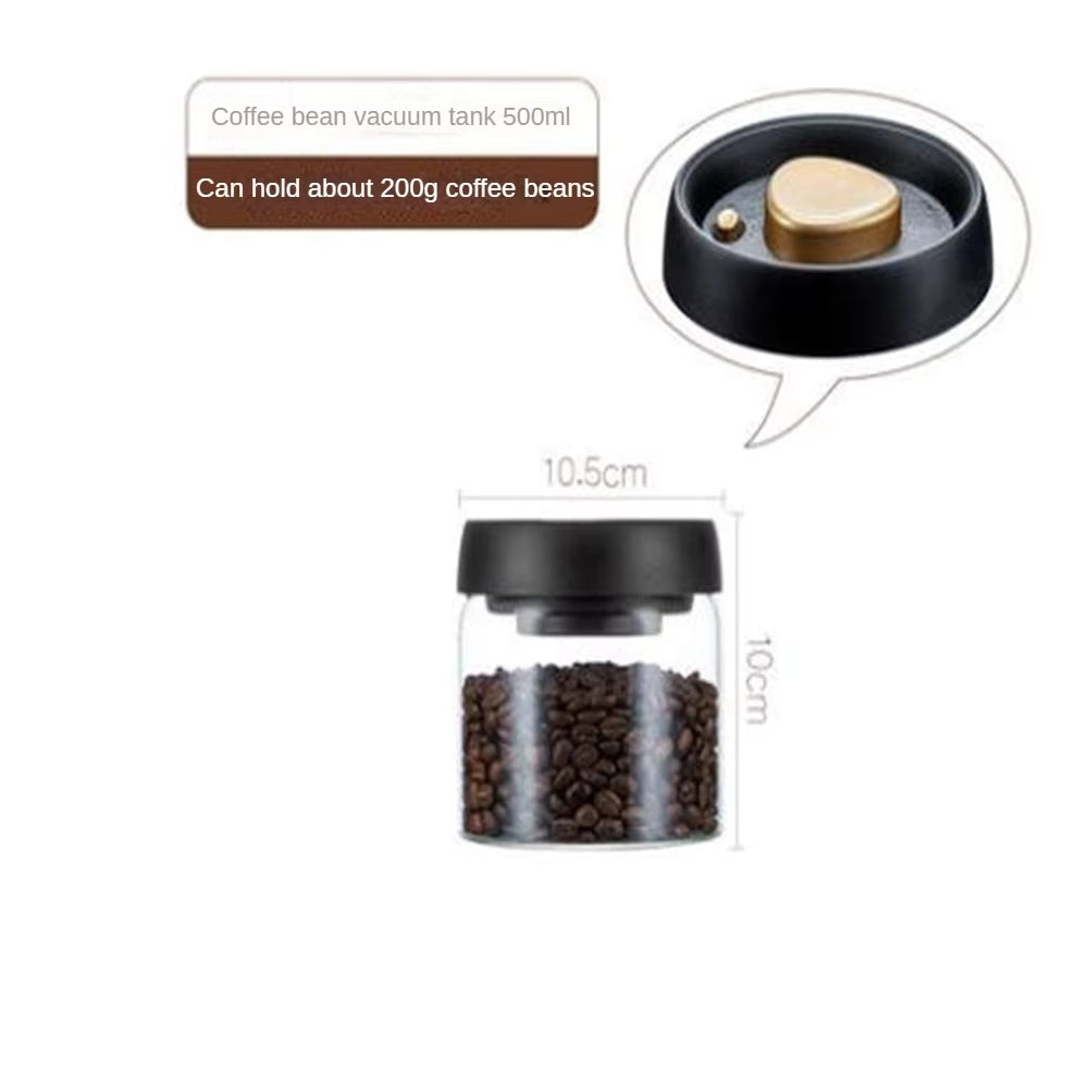 Vakuumdichter und feuchtigkeitsbeständiger Glasbehälter für Kaffee (mehrere Größen)