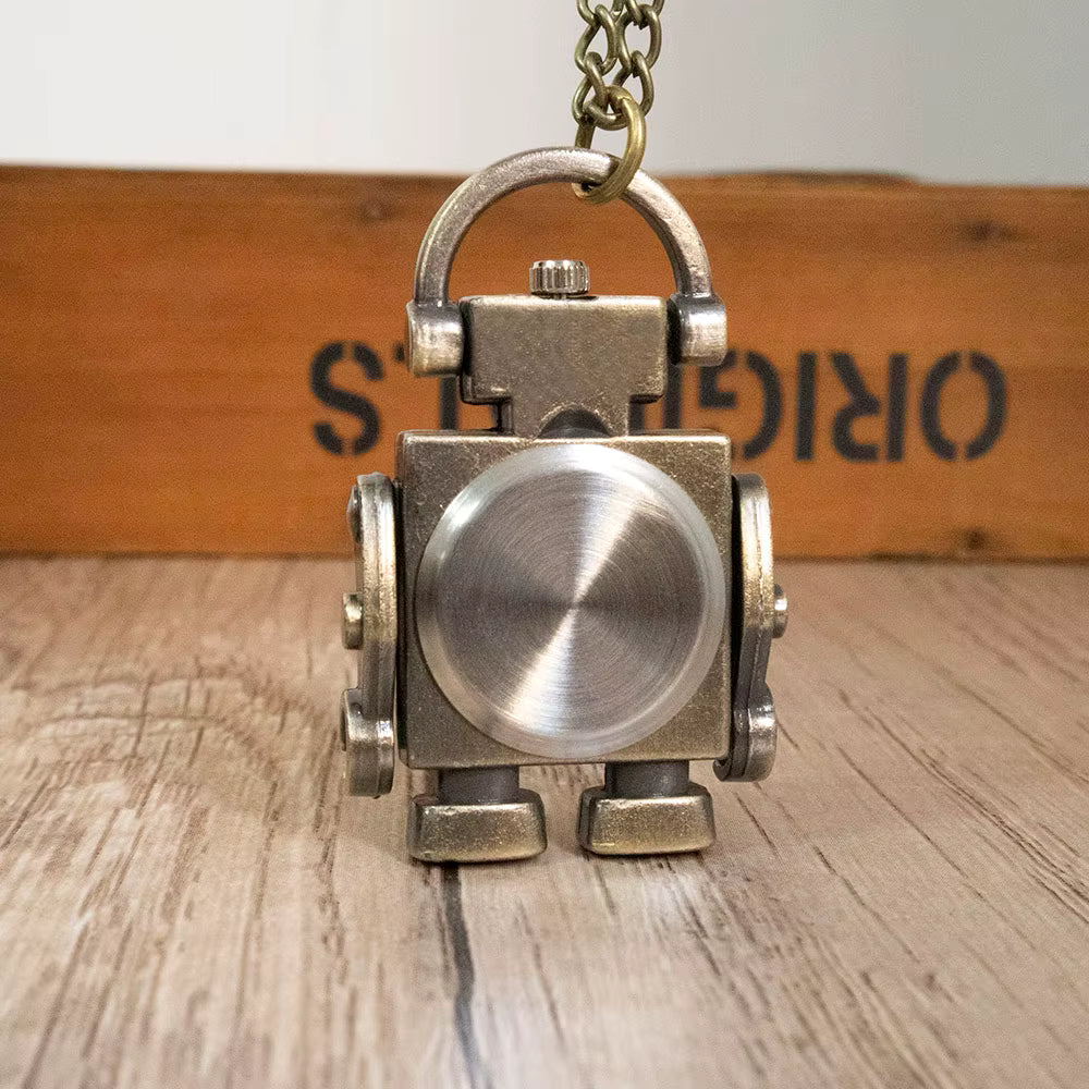 Quarz-Taschenuhr im Roboterdesign (arabische Ziffern)