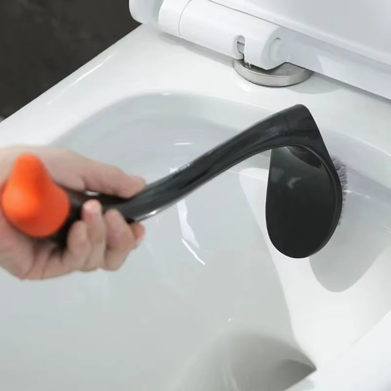 Toilettenbürste mit langem Griff und dichten Borsten (Schwanenform)