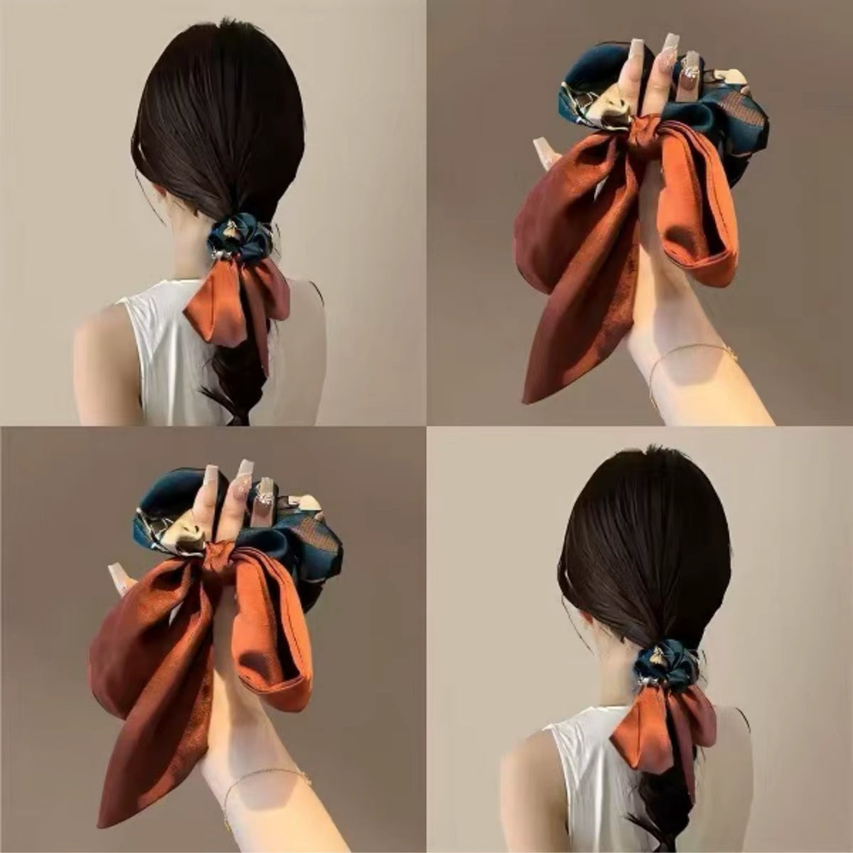 Retro bedrucktes elastisches Haargummi