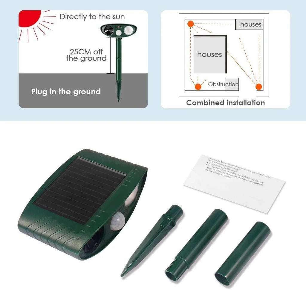 GardenGuard Echo — Stille Solcelledrevet Skadedyrsbeskyttelse