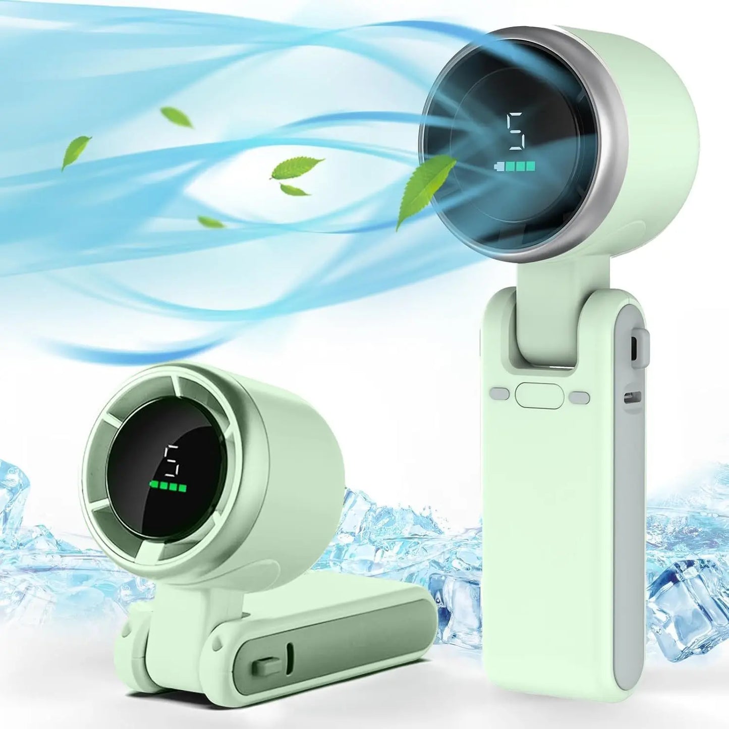 USB genopladelig 3-i-1 foldbar rejseventilator