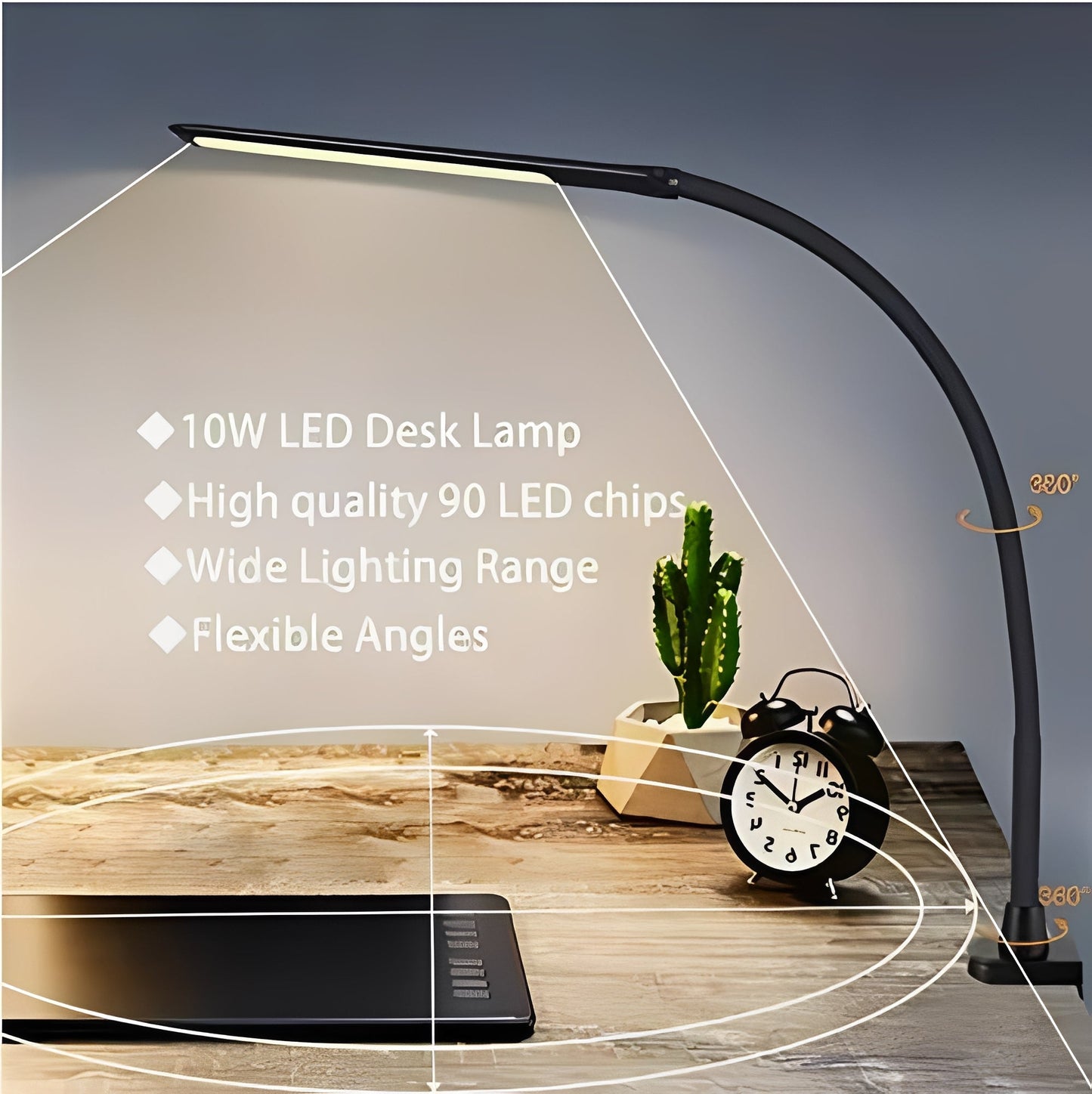 GlowMaster LED-skrivebordslampe — Perfekt lys, perfekt fokus