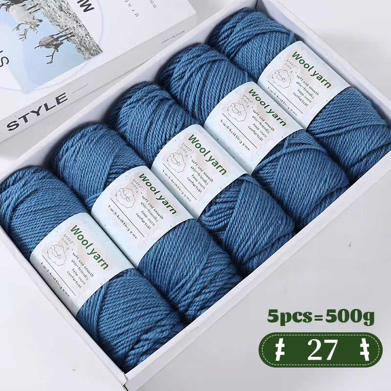 Farbverlaufsfarbenes dickes Alpakagarn (500-g-Packung)
