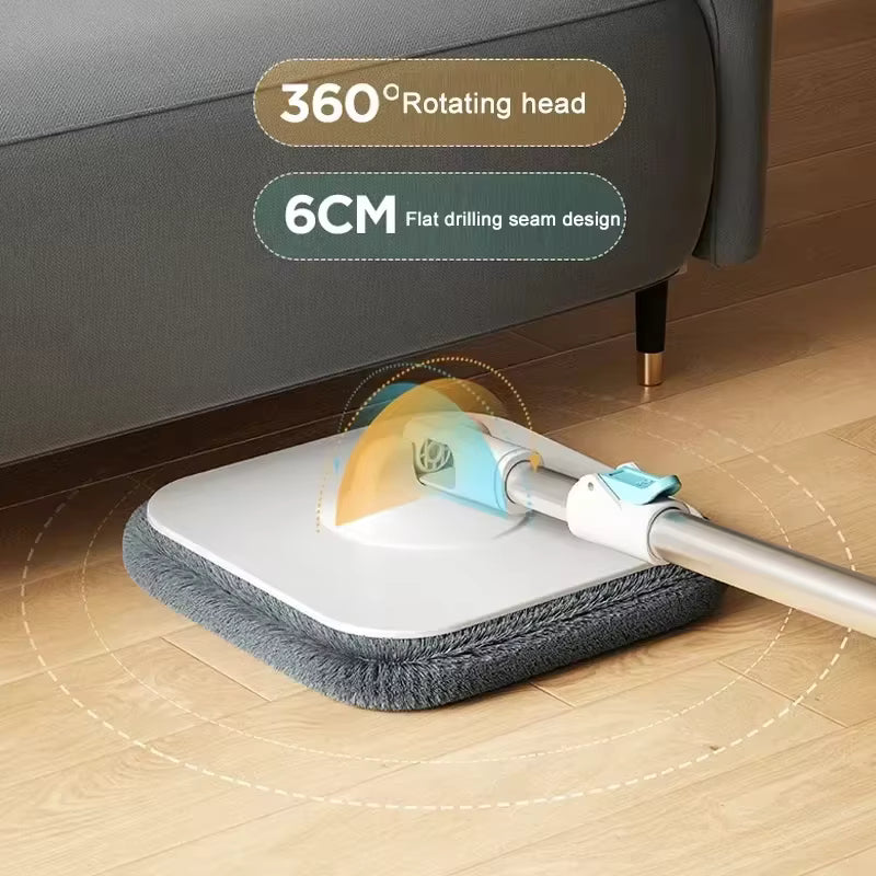 Hände frei 360°-Drehmopp-Set (Griff aus Edelstahl)