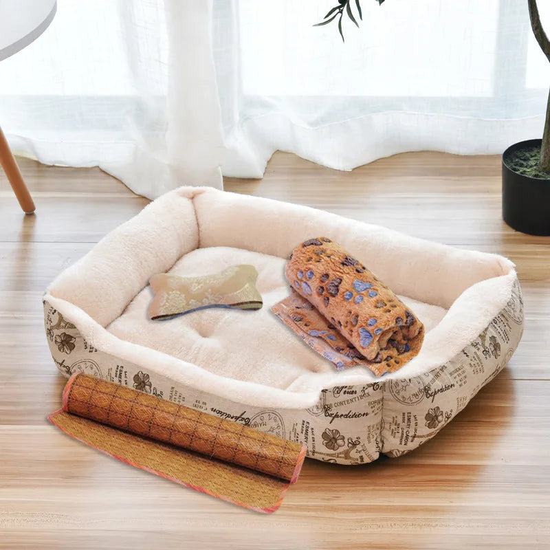 Weiche Rolle Leicht zu Reinigen Hundebett (Verschiedene Größen)