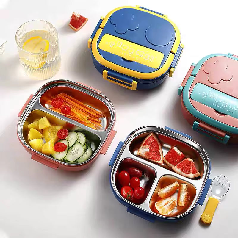 Elektrisch beheizbare, auslaufsichere Lunchbox aus Edelstahl