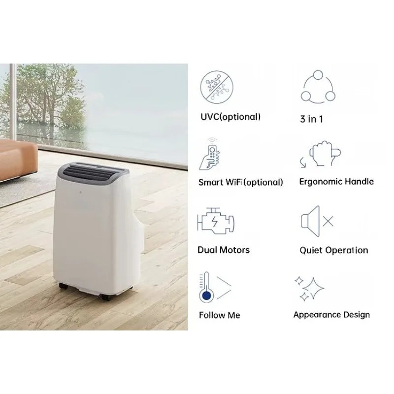 Leise, energieeffiziente mobile Klimaanlage mit WLAN (für bis zu 27,7 m²)