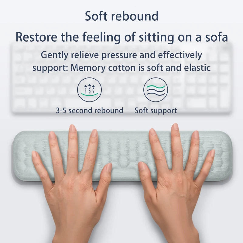 Ergonomisk hukommelsesskum og silikone håndledsstøtte (massage-struktureret)