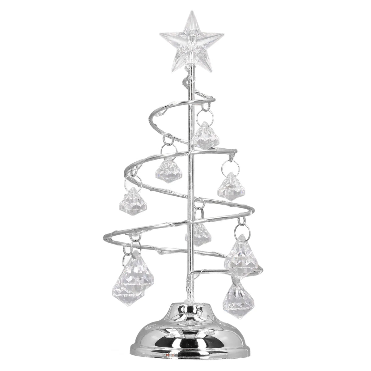 LED-Kristall-Weihnachtsbaumlampe mit warmweißem Licht (batteriebetrieben)