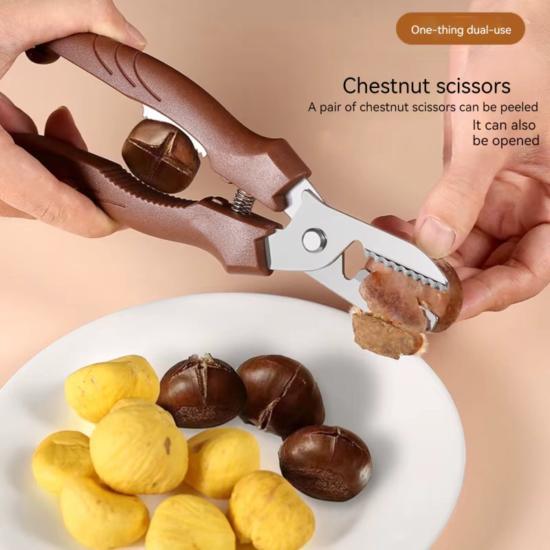 Ergonomische Kastanienschere aus Edelstahl