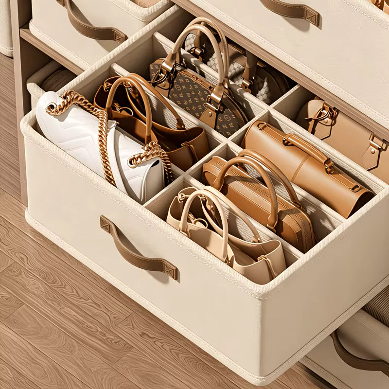 5-Fächer-Organizer und faltbare Aufbewahrungsbox für den Kleiderschrank