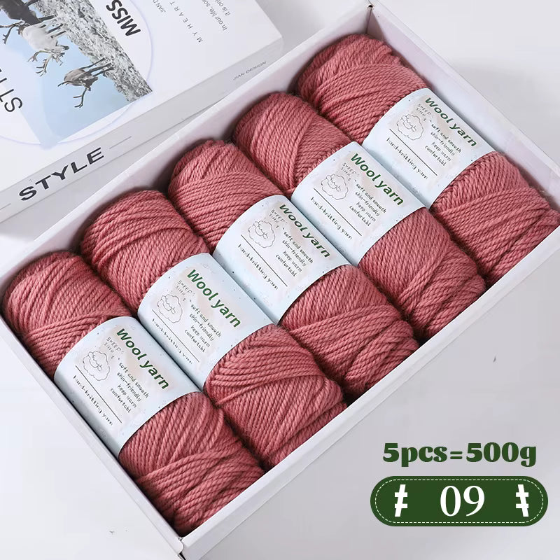 Farbverlaufsfarbenes dickes Alpakagarn (500-g-Packung)