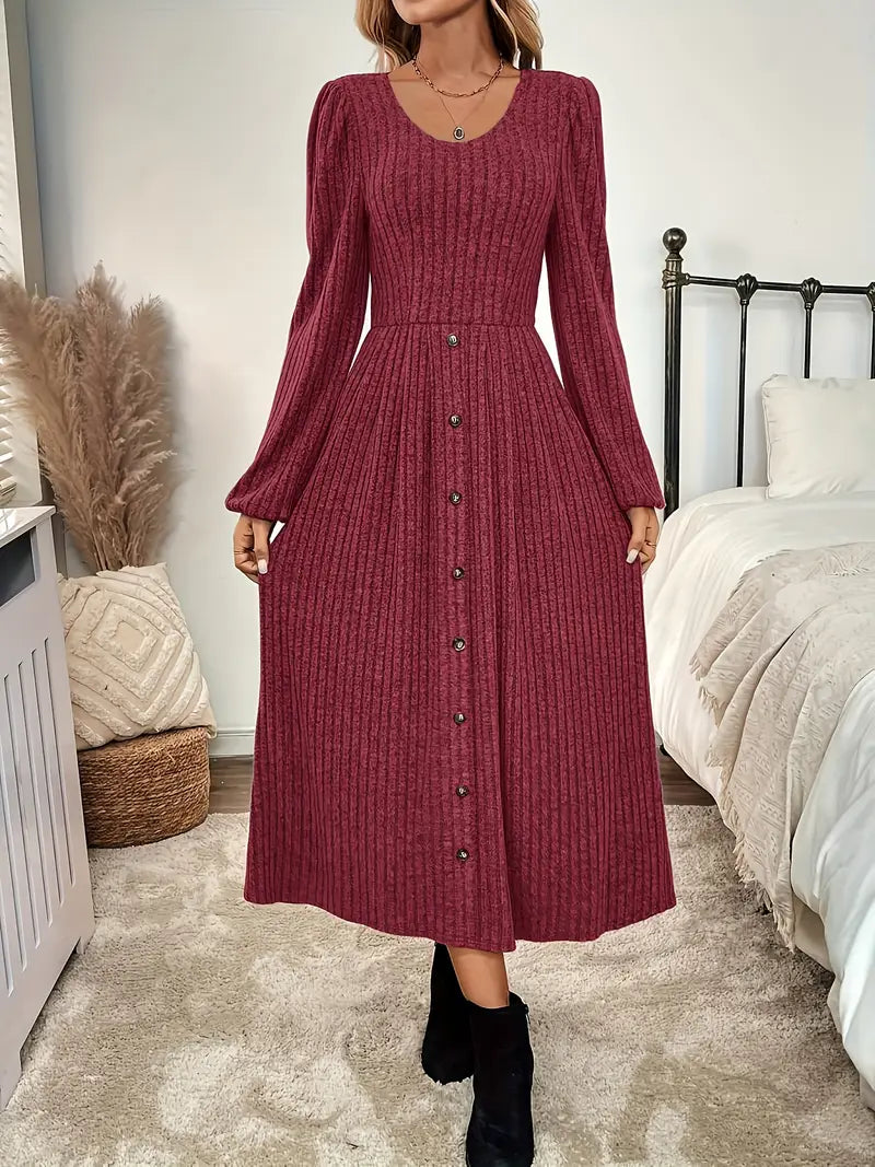 Freyja - Elegantes A-Linien Strickkleid für Frauen