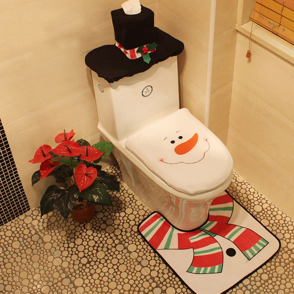 Festliches Weihnachtsset fürs WC (3 Teile)