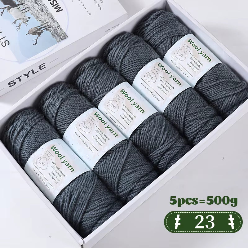 Farbverlaufsfarbenes dickes Alpakagarn (500-g-Packung)
