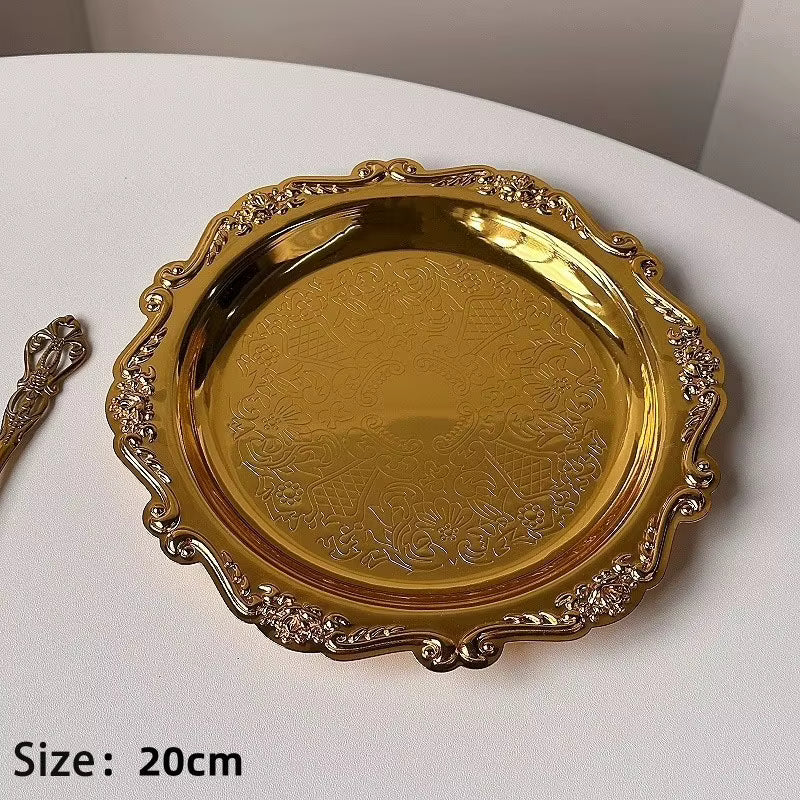 Sølvbelagt Retro Desserttallerken (10–25 cm)