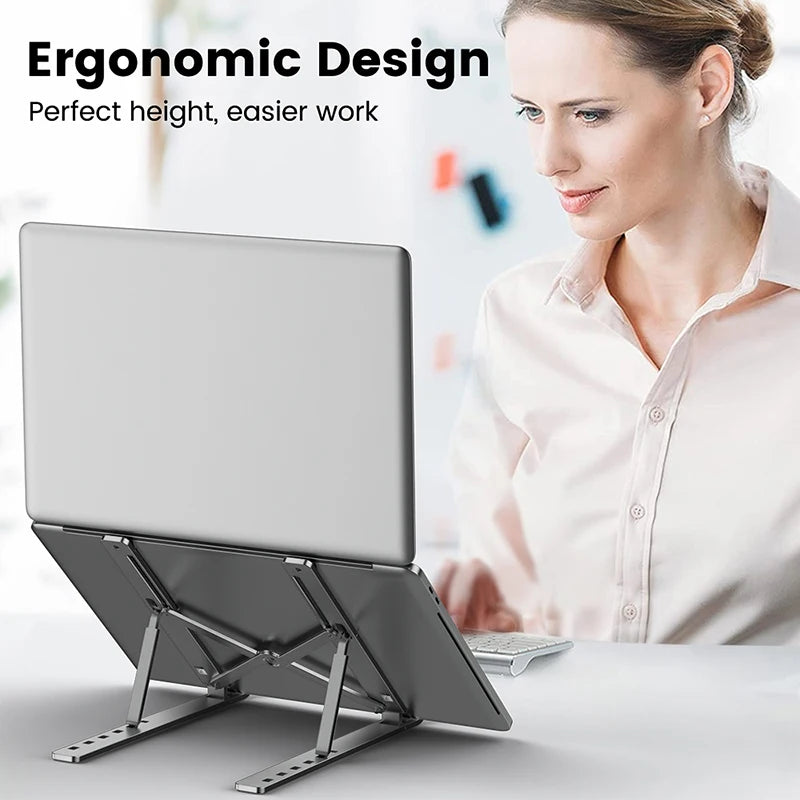 Justerbar Sammenklappelig Laptopstander i Aluminiumlegering
