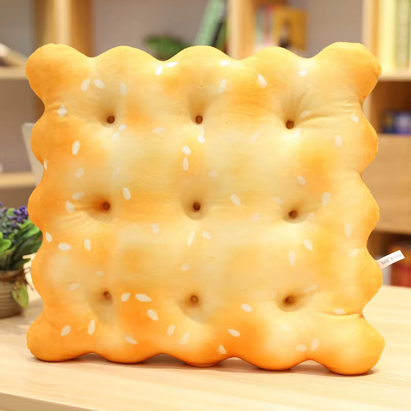 Realistisches Keks-Plüsch-Sitzkissen (38 cm)