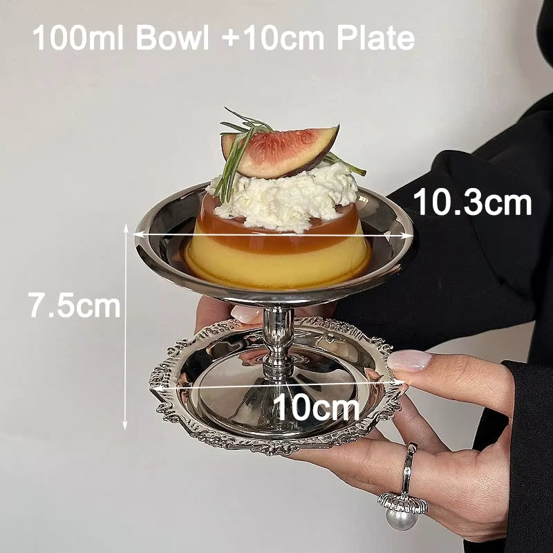 Robuster hoher Dessertbecher aus Edelstahl