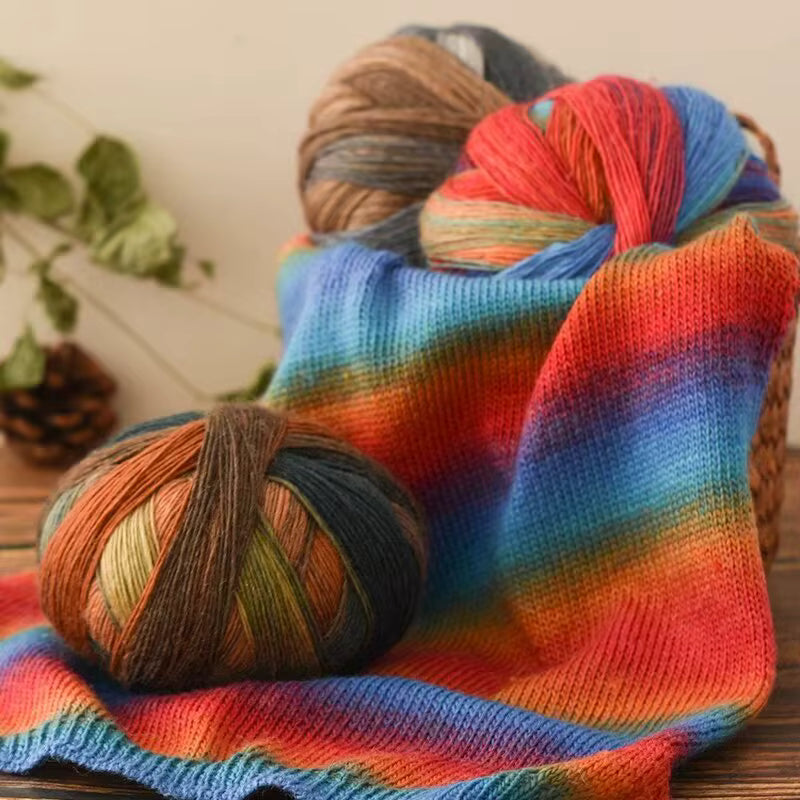 Regenbogengradient-Wollgarn (295g)