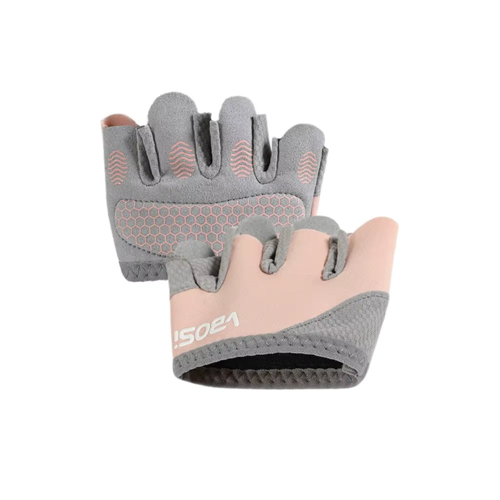 Atmungsaktive Gewichtheberhandschuhe mit rutschfestem Griff und Schutz vor Hornhaut (halbe Finger)