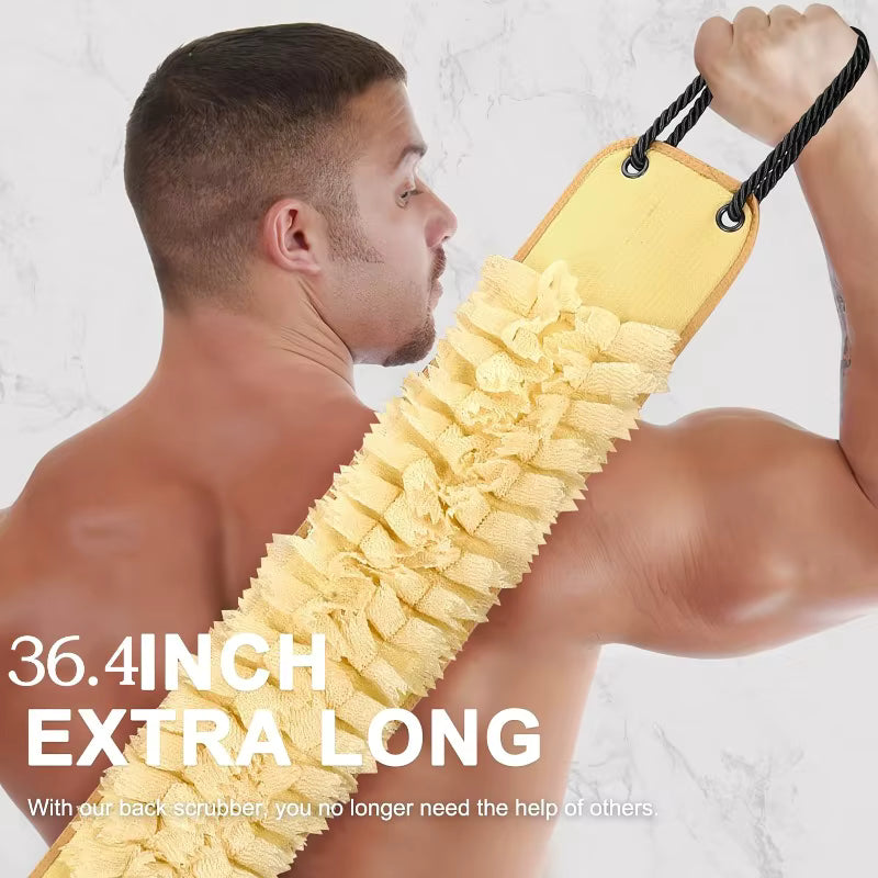 Ekstra Lang Dobbelt-Sidet Ergonomisk Eksfolierende Rygbørste (36,4 tommer)