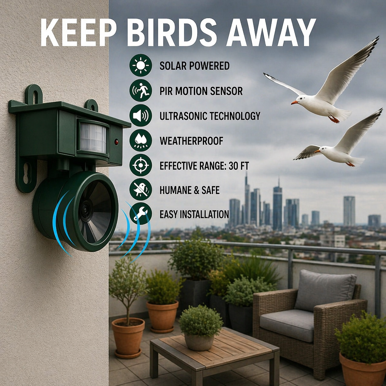 AeroGuard — Fredelig Havefrihed