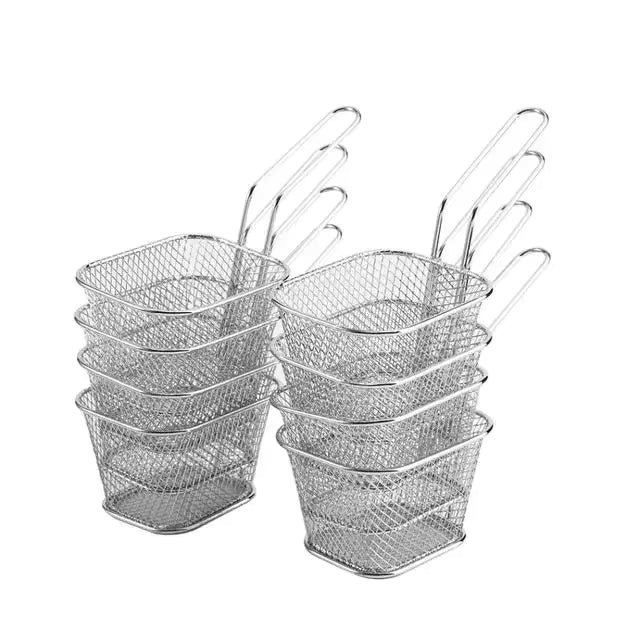 Portionskontrollkorb für Pommes frites aus Cool-Touch-Edelstahl