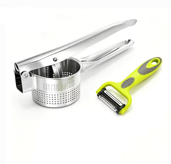 Langlebiger, lebensmittelechter Kartoffelstampfer aus Edelstahl (ergonomischer Griff)