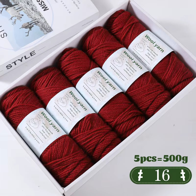 Farbverlaufsfarbenes dickes Alpakagarn (500-g-Packung)