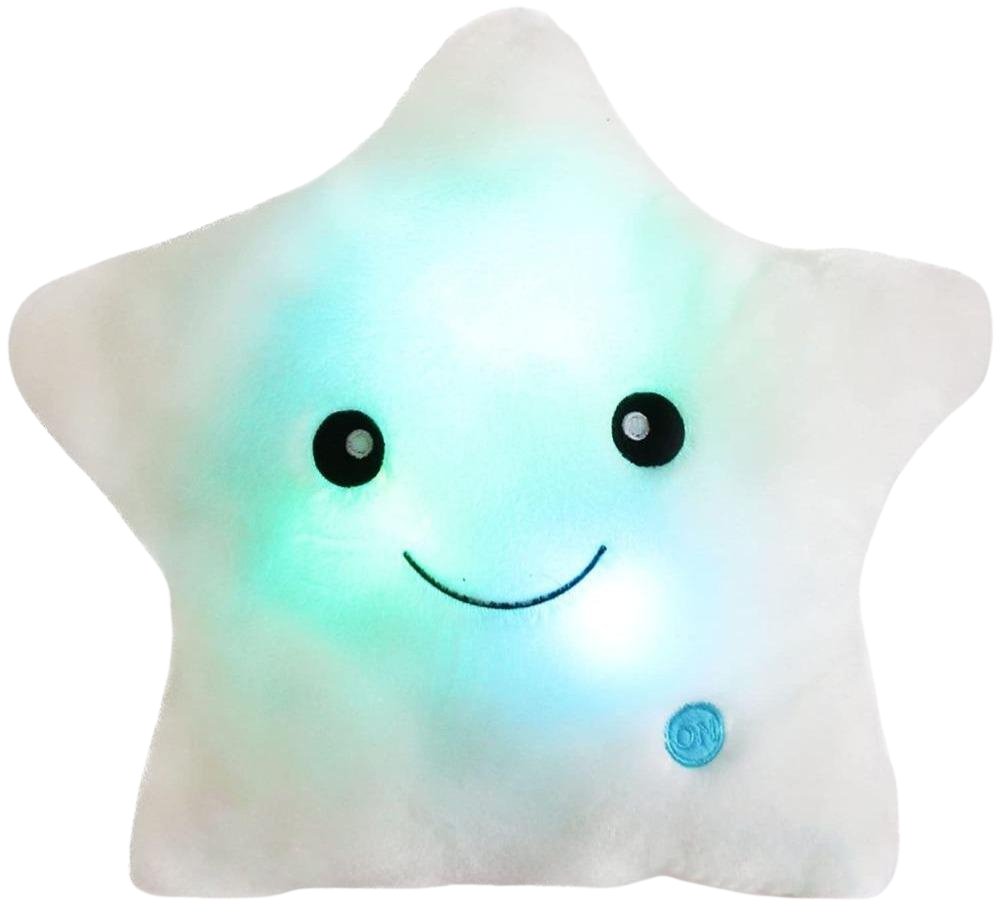 Variant image for Starlight Glow Kussen - Blødt Nattelys med Multifarvet LED til Børn, 37x35 cm, Sikker Polyester-4