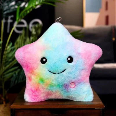 Variant image for Starlight Glow Kussen - Blødt Nattelys med Multifarvet LED til Børn, 37x35 cm, Sikker Polyester-6