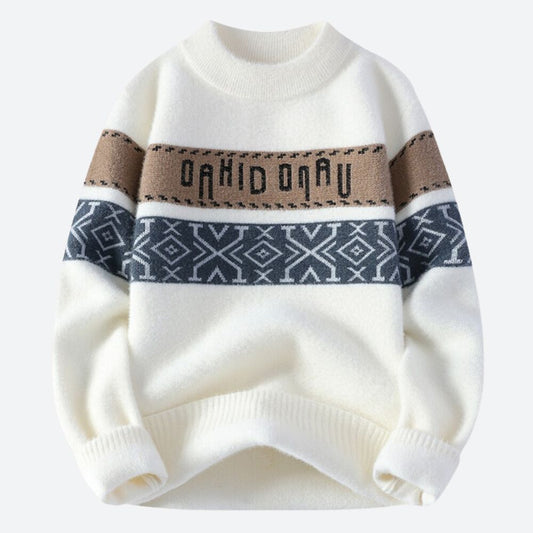 KnitEase - Lässiger gestrickter Winterpullover für Männer | Wärme und Komfort für jeden Anlass
