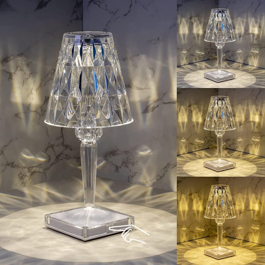 CrystaLux - LED-Tischlampe aus Diamantkristall