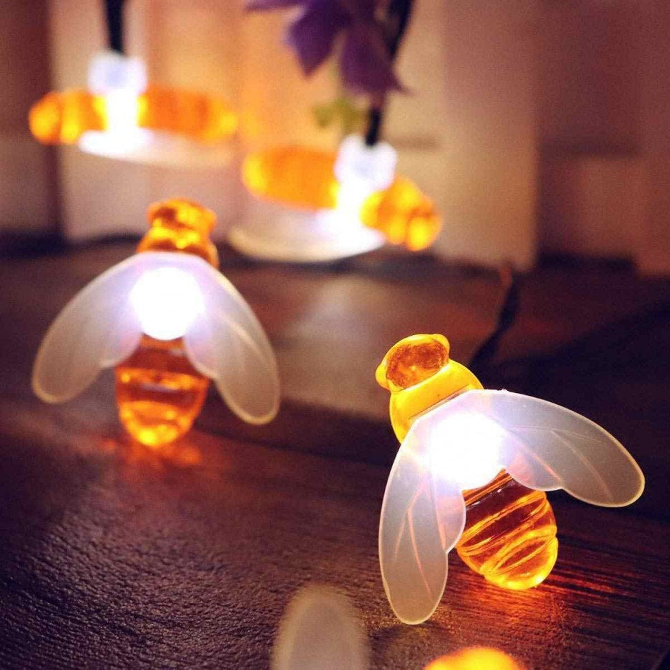 HoneyGlow - Honigbienen Solarlichter - wasserdicht und gartenfreundlich