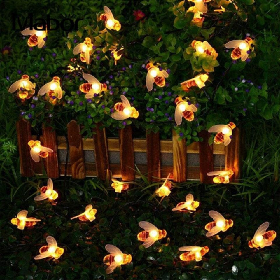 HoneyGlow - Honigbienen Solarlichter - wasserdicht und gartenfreundlich