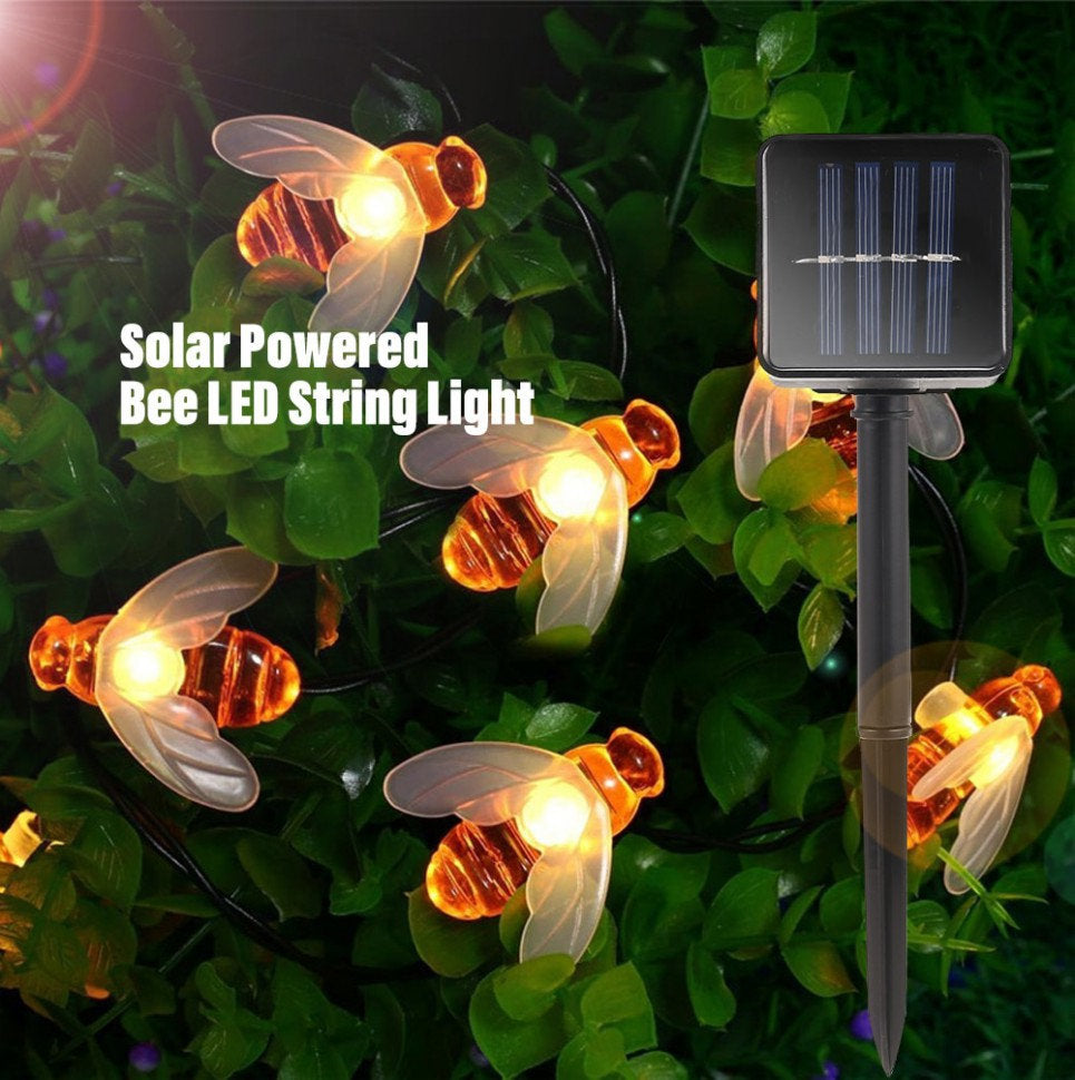 HoneyGlow - Honigbienen Solarlichter - wasserdicht und gartenfreundlich