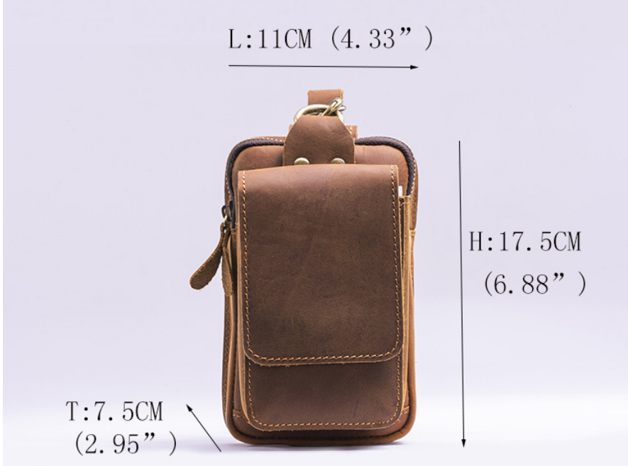 SmartShield - Bauchtasche für Männer aus echtem Leder