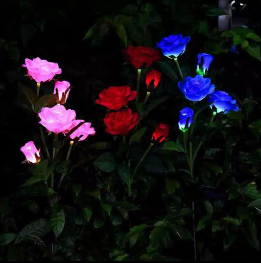 LuminaBloom - Solar-Rosetten mit LED (Packung mit 2)
