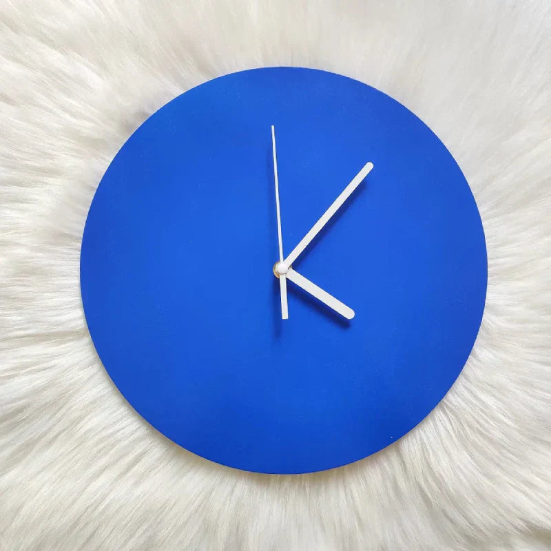 CobaltTick | Klassische blaue geometrische Wanduhr - Modernes dekoratives Design, minimalistische Wanddekoration
